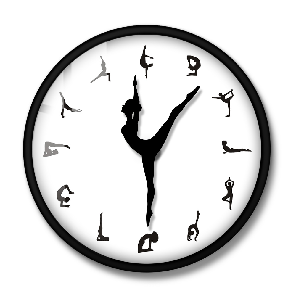 Yoga Postures Wall Clock GYM F - Yoga Fitness Watch 리뷰 및 가격