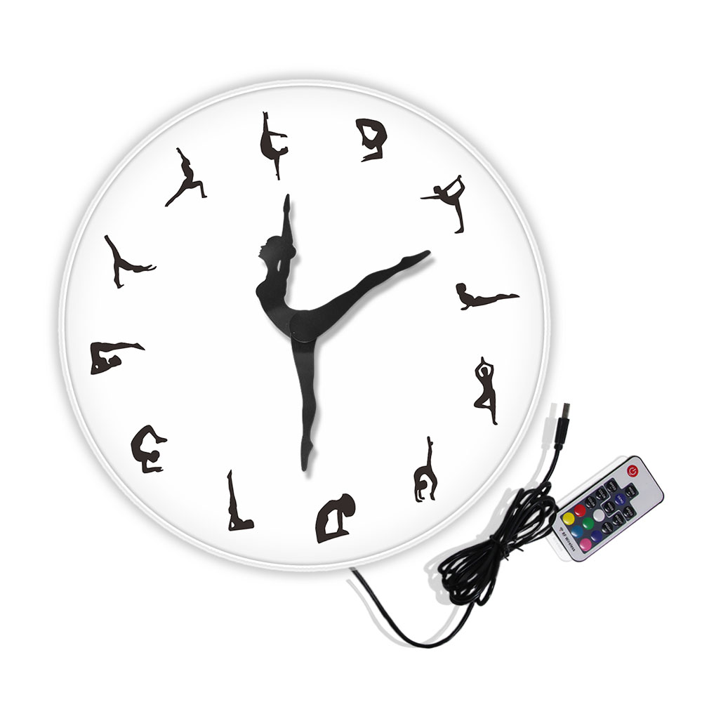Yoga Postures Wall Clock GYM F - Yoga Fitness Watch 리뷰 및 가격