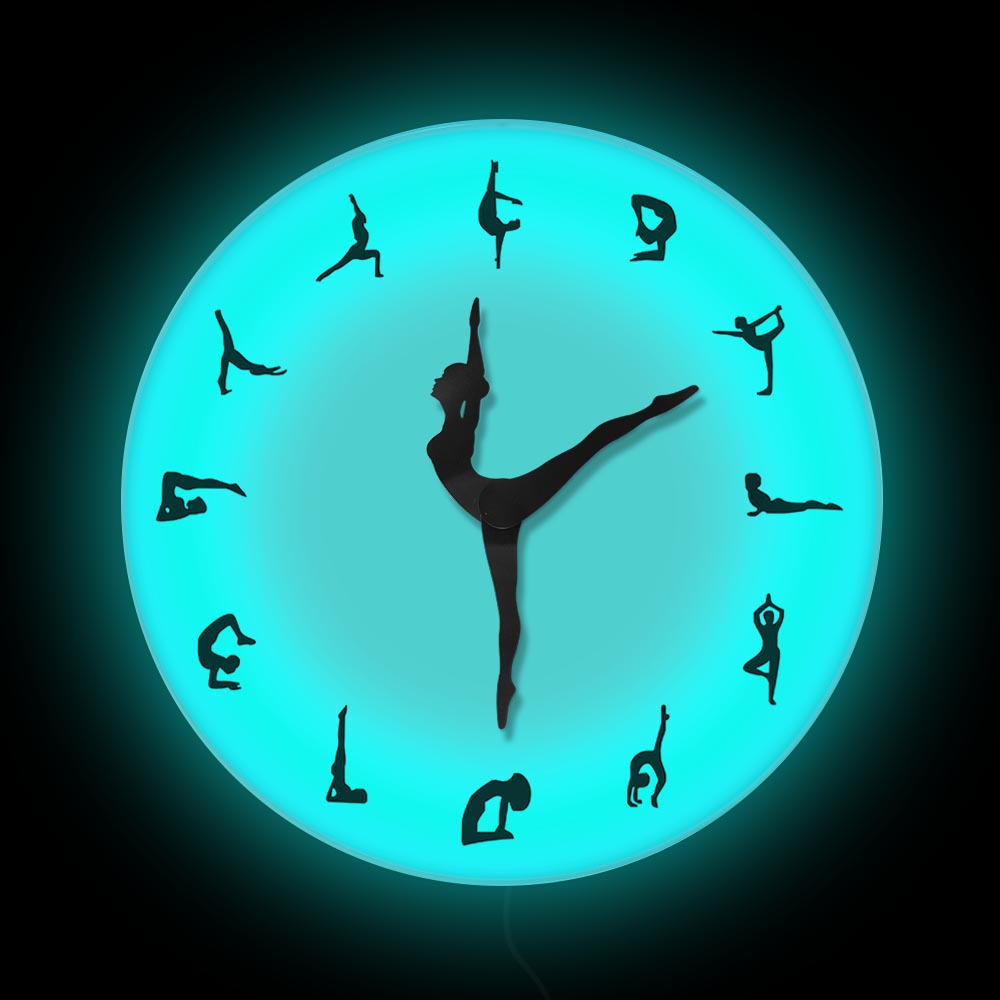 Yoga Postures Wall Clock GYM F - Yoga Fitness Watch 리뷰 및 가격