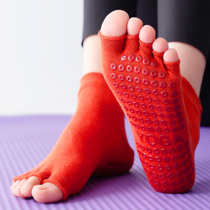 Yoga Socks Half Toe Anti-Slip  - Yoga Fitness Dance 리뷰 및 가격