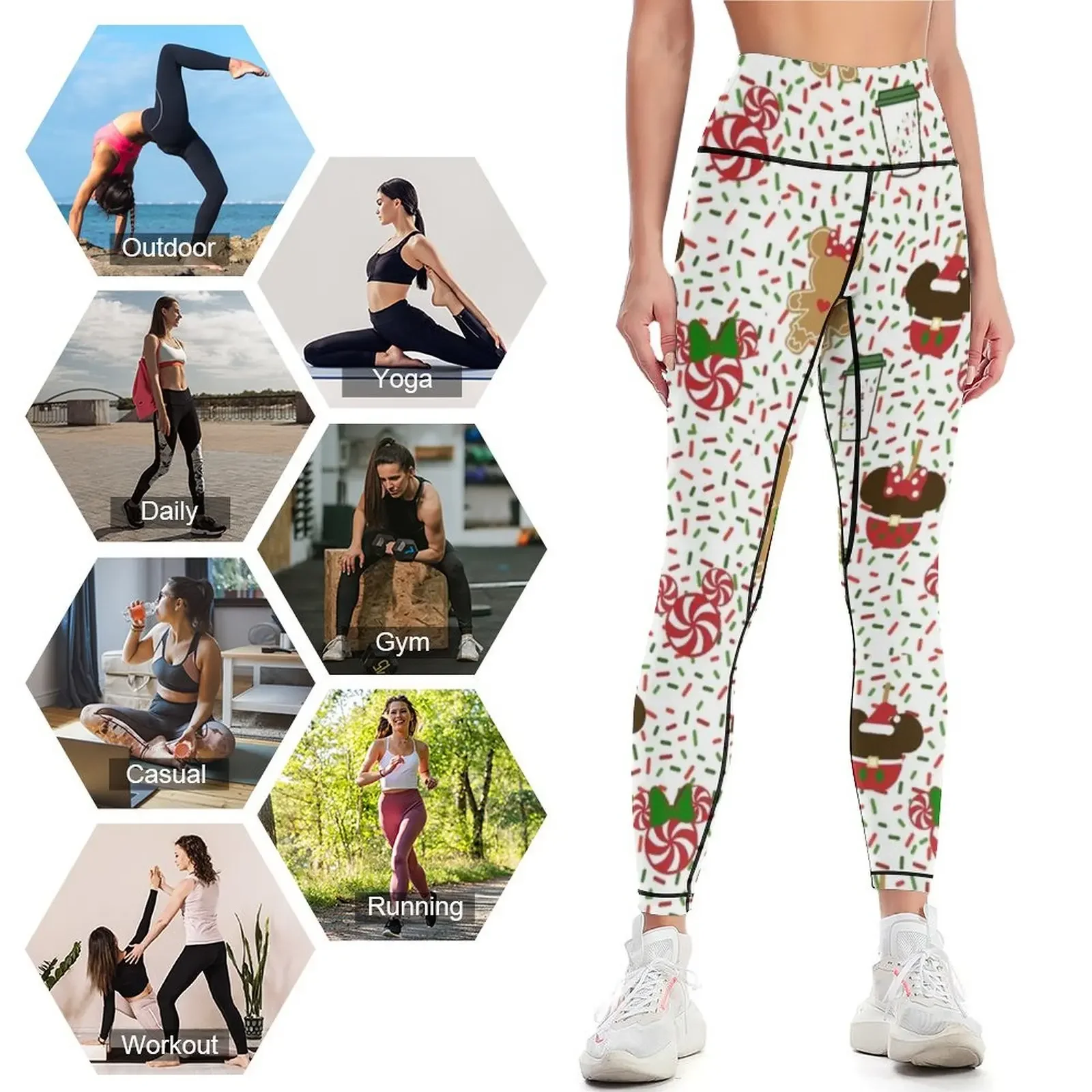Magical Holiday Snacks Legging - Yoga Fitness Holiday 리뷰 및 가격