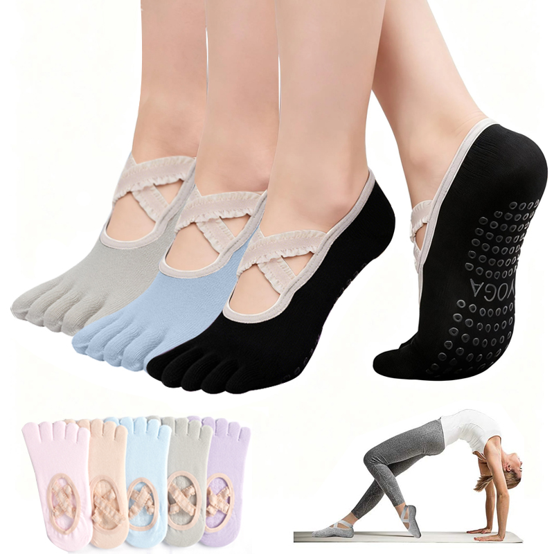 Ladies Non-Slip Pilates Socks  - Yoga Fitness Dance 리뷰 및 가격