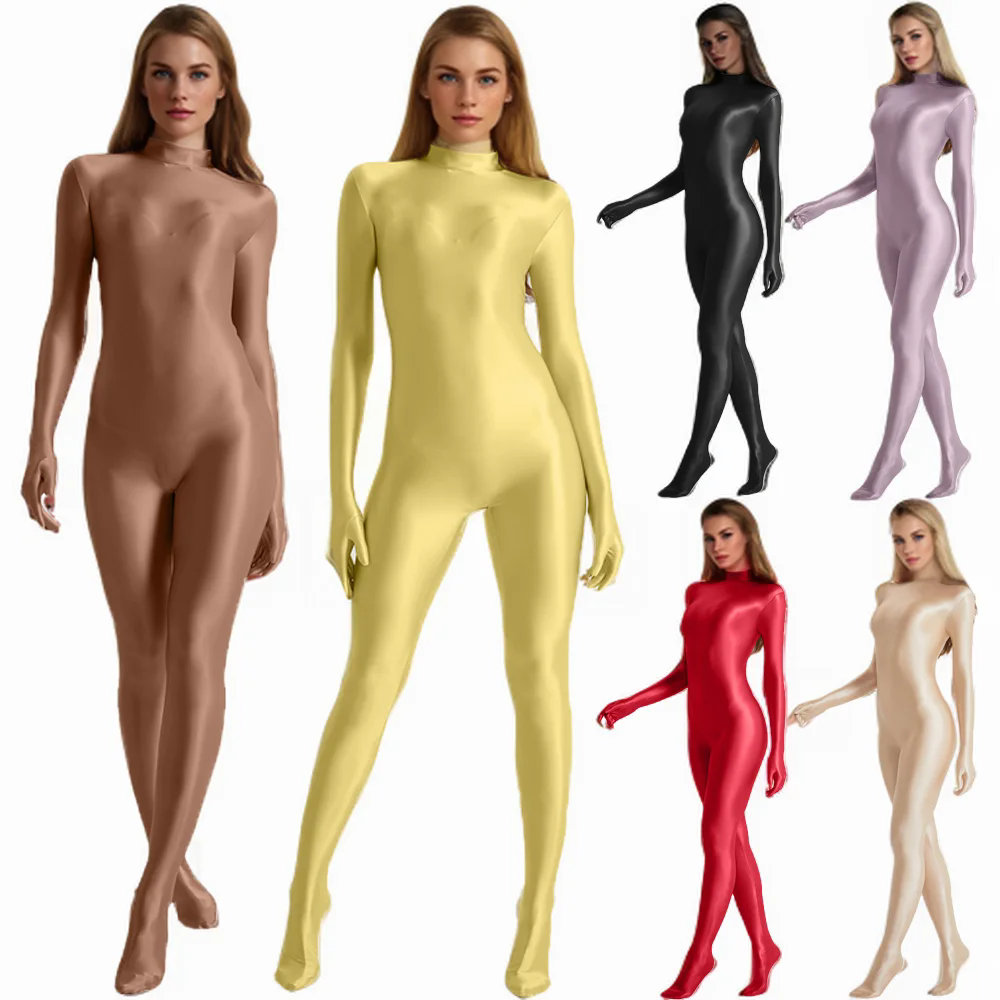 Women Oil Stretch High Neck Bo - Yoga Overall Fitness 리뷰 및 가격
