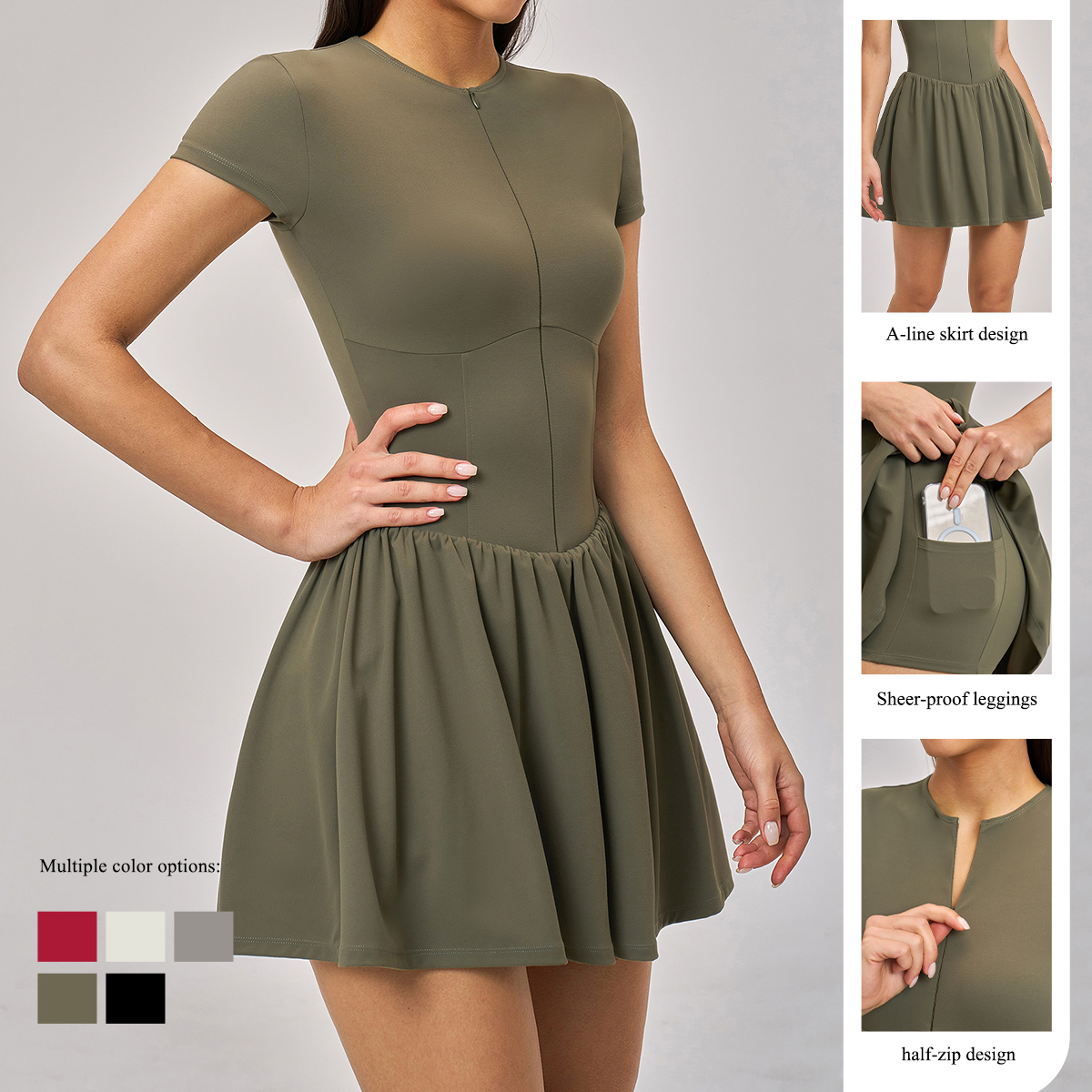 Hearuisavy Short Sleeve Sports - Yoga Fitness Dress 리뷰 및 가격