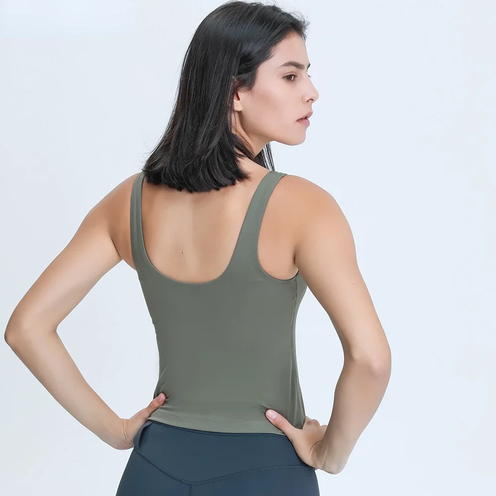 Women Waist-Length Tank Top V- - Yoga Fitness Yoga 리뷰 및 가격