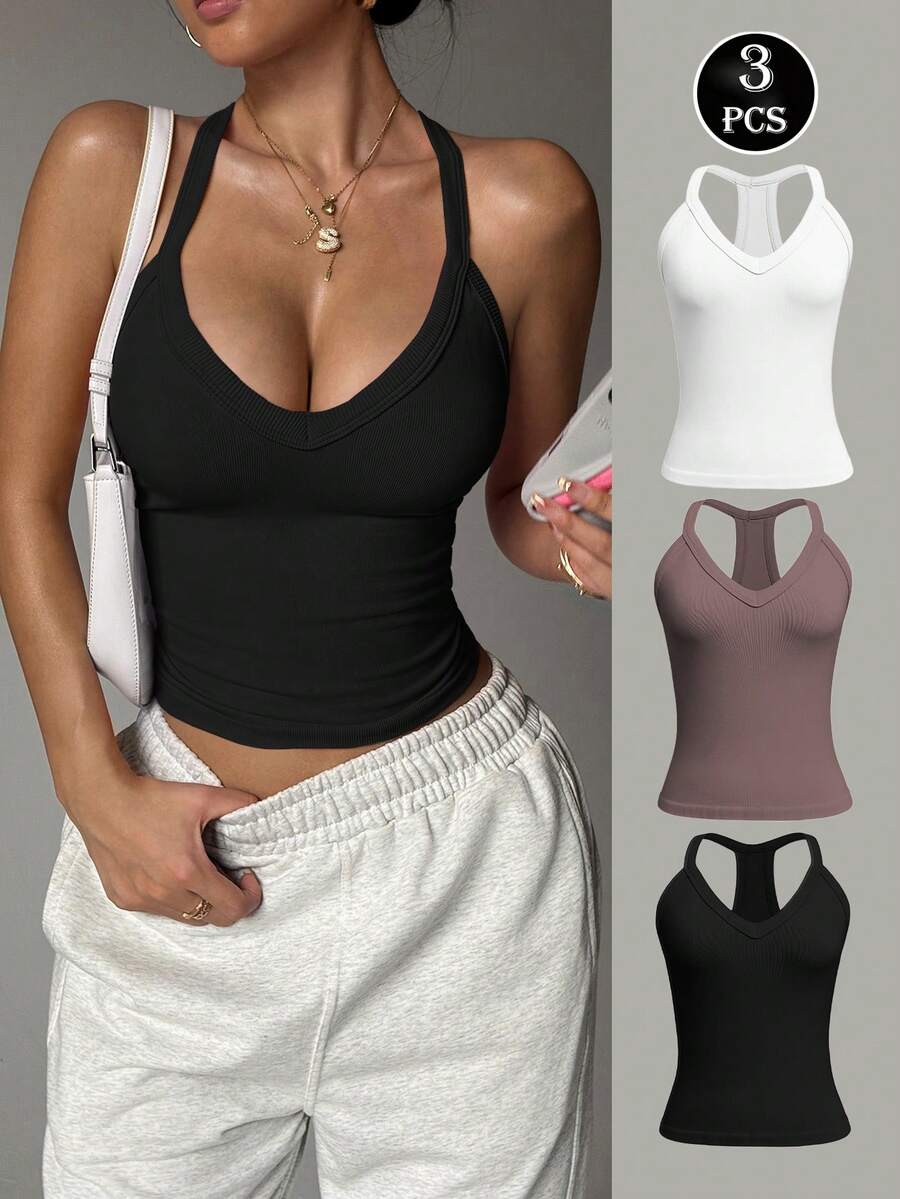 Seamless V-Neck Camisole Top B - Yoga Và Fitness 리뷰 및 가격