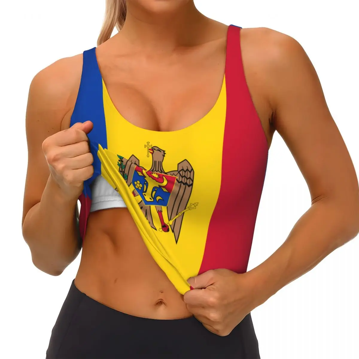 Moldova Flag Basic Tops Women  - Yoga Và Fitness 리뷰 및 가격