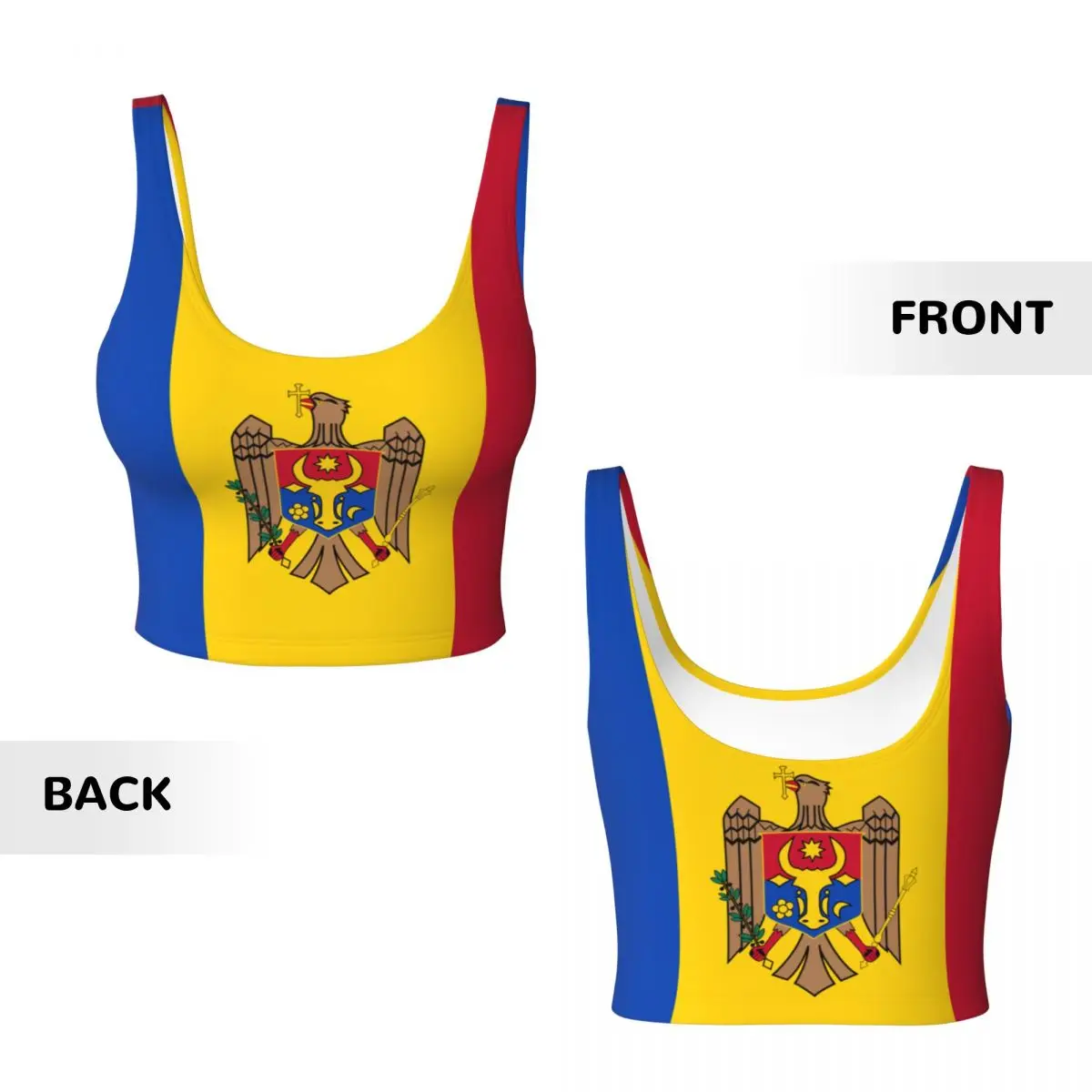 Moldova Flag Basic Tops Women  - Yoga Và Fitness 리뷰 및 가격