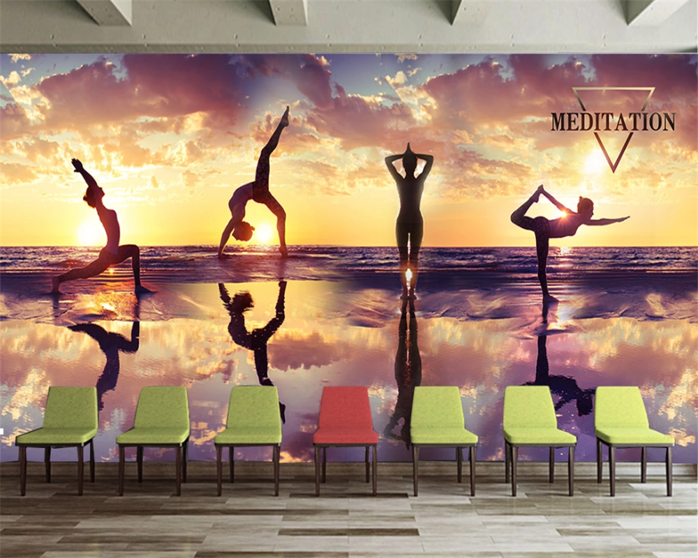 3d wallpaper mural sunset suns - Yoga Fitness Club 리뷰 및 가격