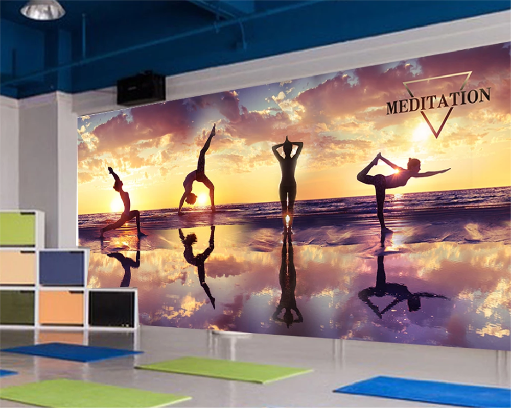 3d wallpaper mural sunset suns - Yoga Fitness Club 리뷰 및 가격