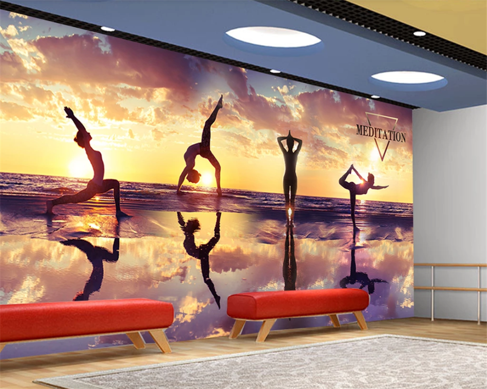 3d wallpaper mural sunset suns - Yoga Fitness Club 리뷰 및 가격