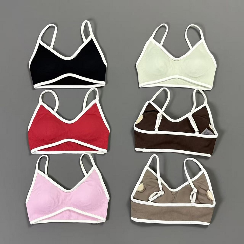 Women Contrastline Yoga Bra V  - Yoga Và Fitness 리뷰 및 가격