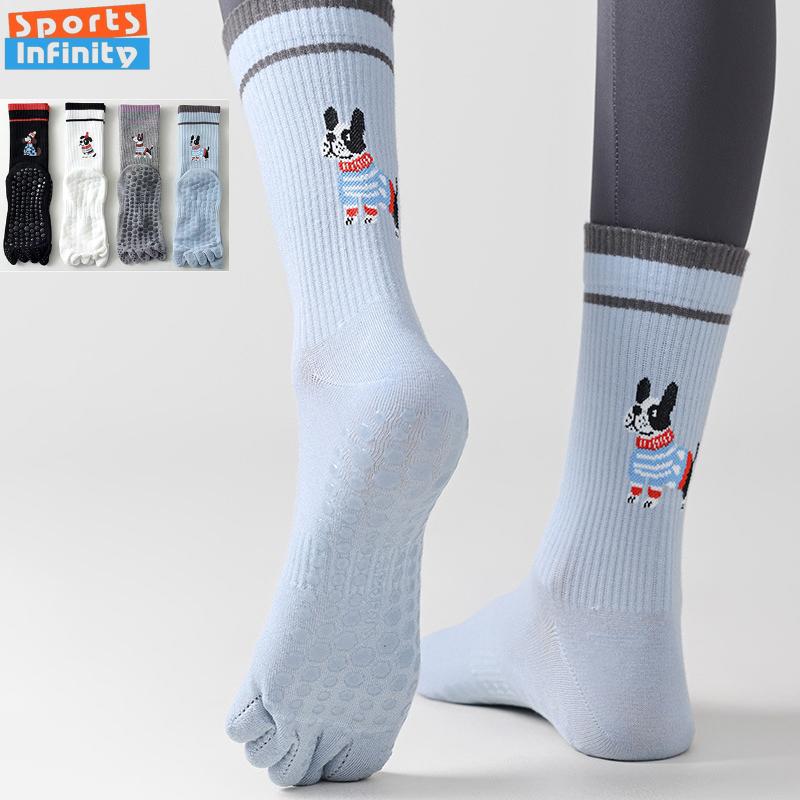 Cute Dog Print Yoga Socks Anti - Yoga Fitness Dance 리뷰 및 가격