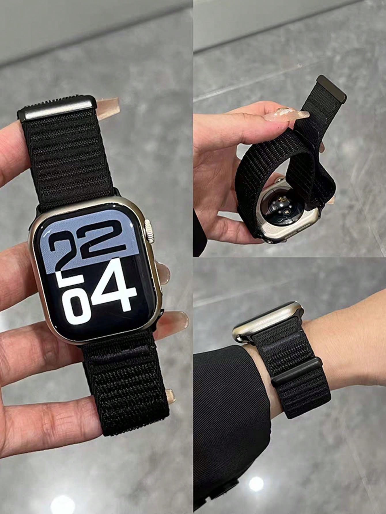 1pc Black Nylon Hook & Loop St - Yoga Fitness Watch 리뷰 및 가격