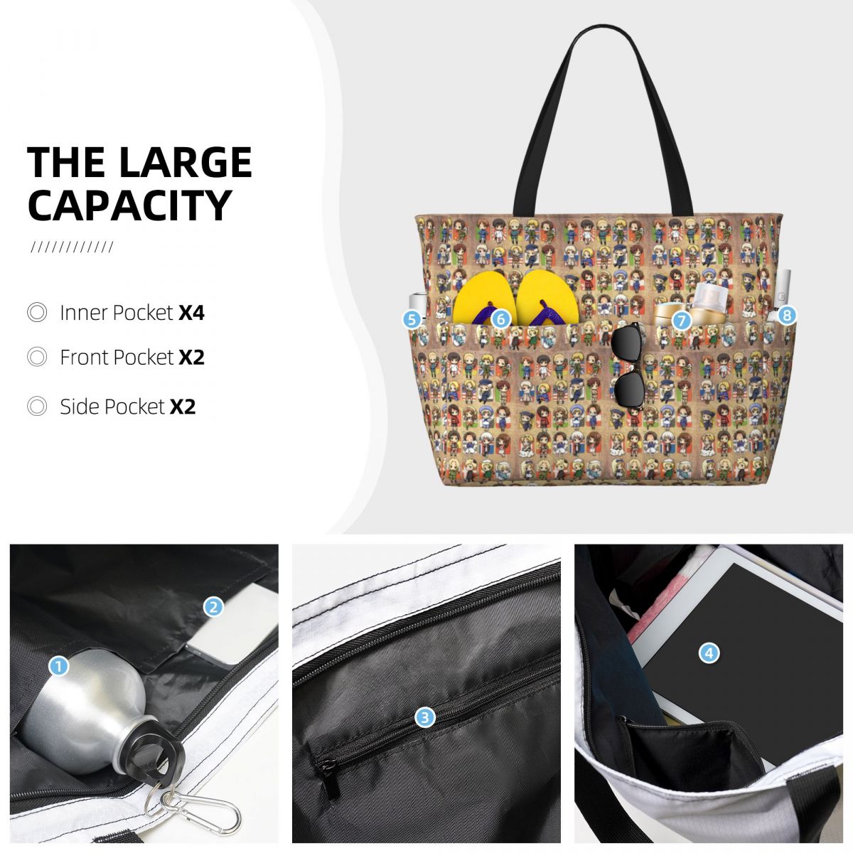 Hetalia Group Beach Tote Bag S - Yoga Fitness Group 리뷰 및 가격