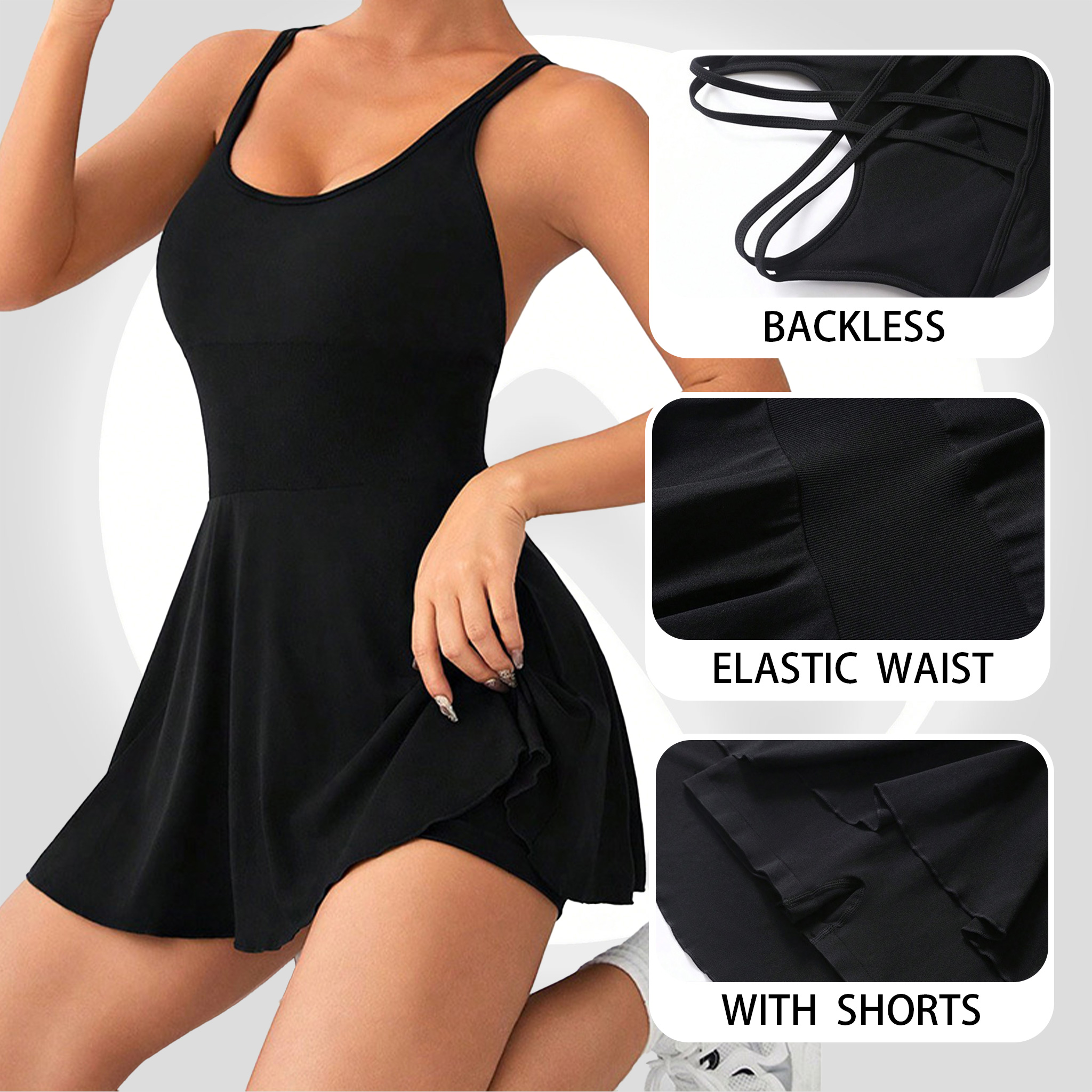 Women Yoga Dress Tennis Skirt  - Yoga Fitness Dress 리뷰 및 가격