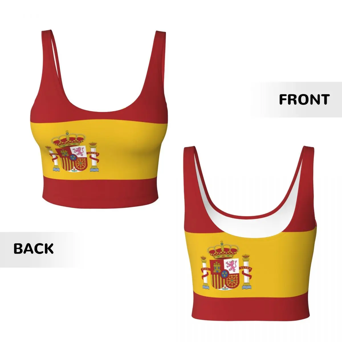 Spain Flag Basic Tops Women Sa - Yoga Và Fitness 리뷰 및 가격